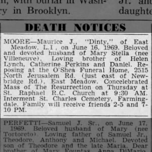 Obituary of Maurice Moore